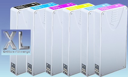 6er Patronen-Set für <b>EPSON Stylus Photo RX</b> Drucker